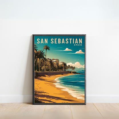 San Sebastian Vintage Travel Poster - Adventure Destination