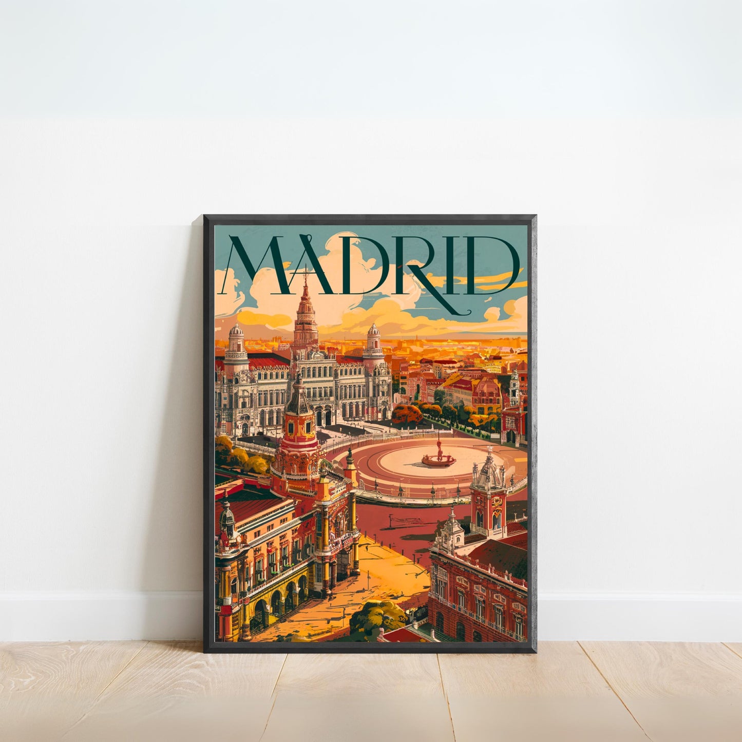 Madrid Vintage Travel Poster