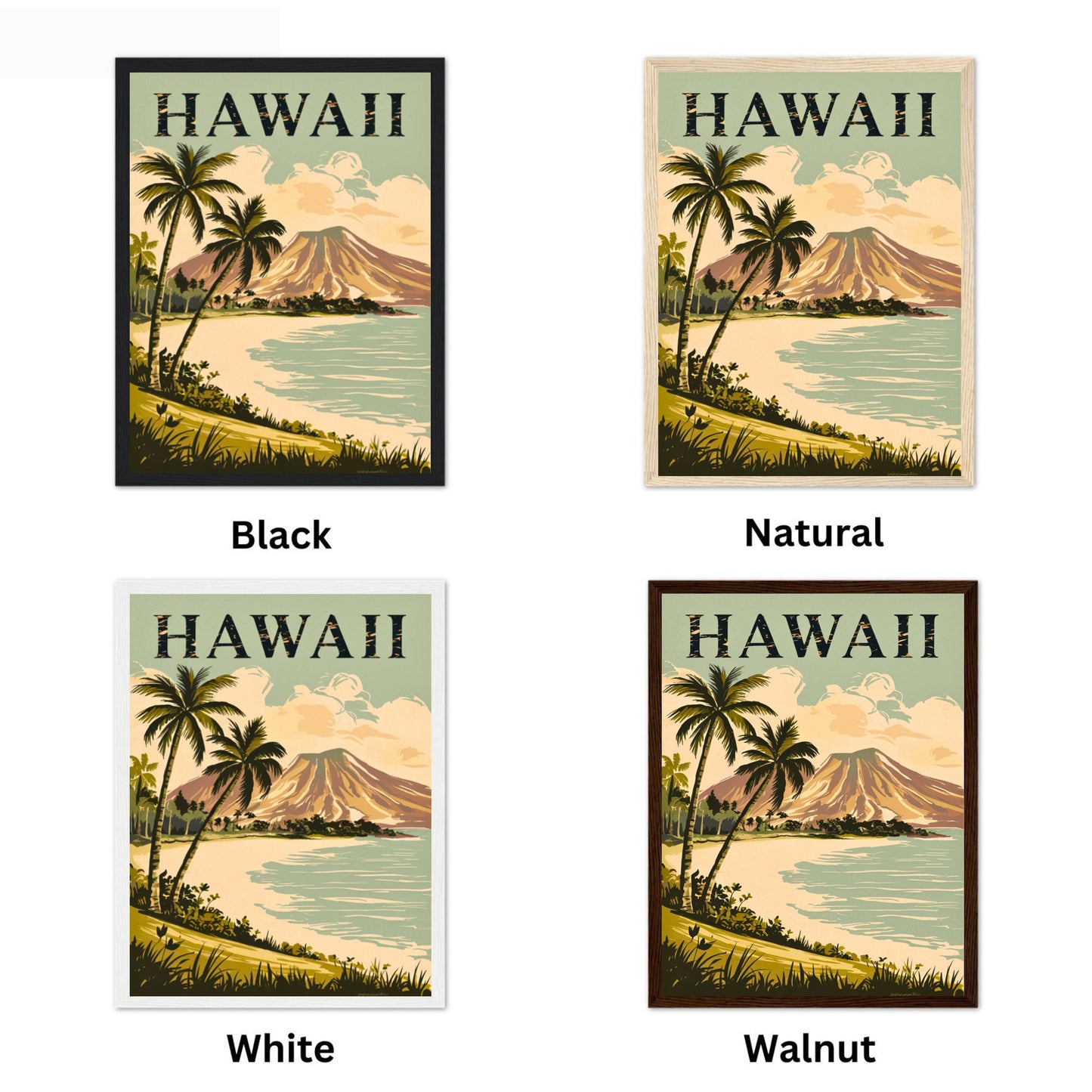 Hawaii Vintage Travel Poster