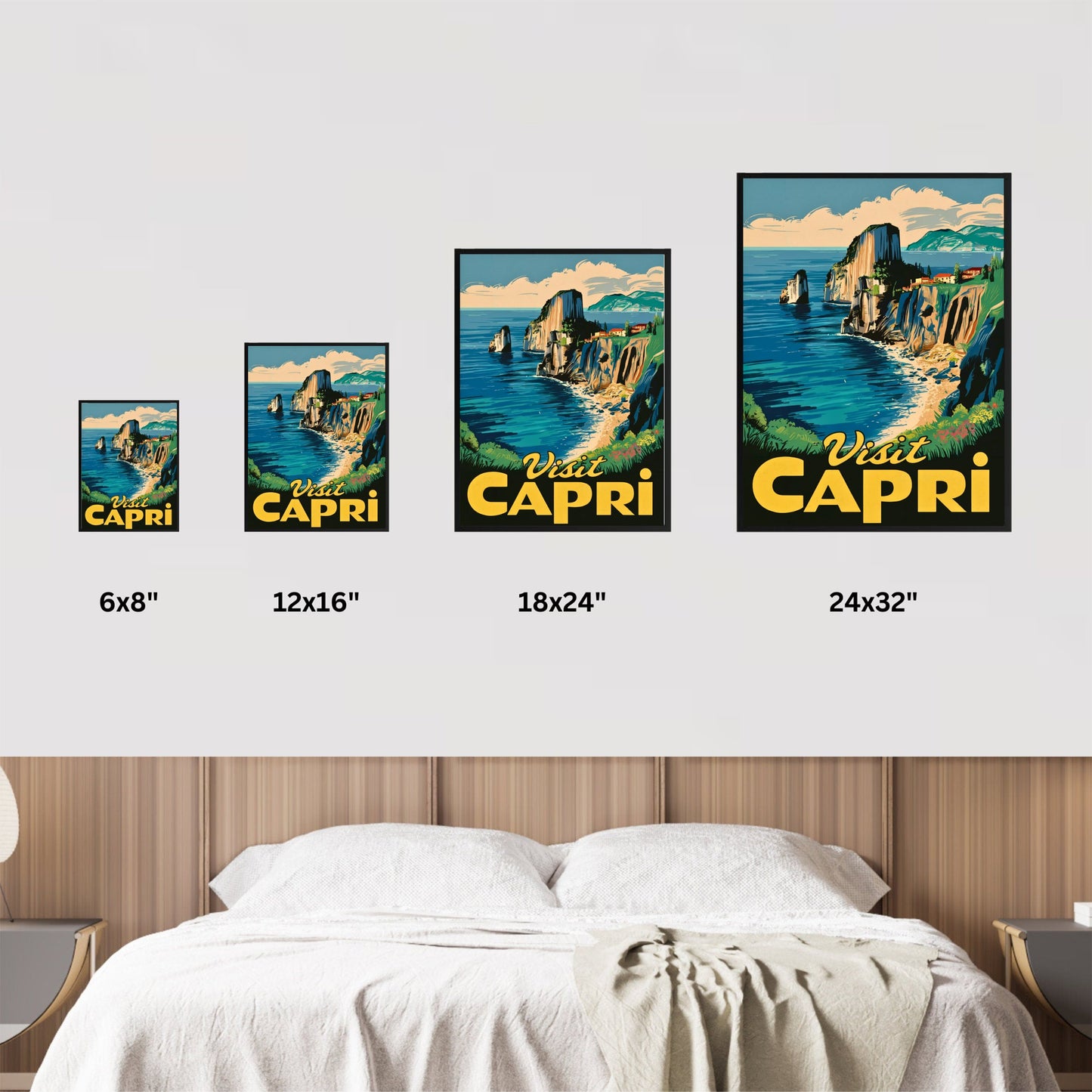 Capri Vintage Travel Poster - Island of Enchantment