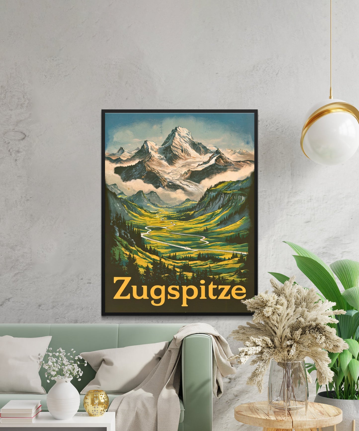 Zugspitze Vintage Travel Poster