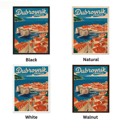 Dubrovnik Vintage Travel Poster