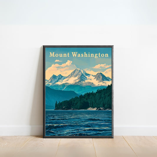 Mount Washington Vintage Travel Poster - Timeless Peaks