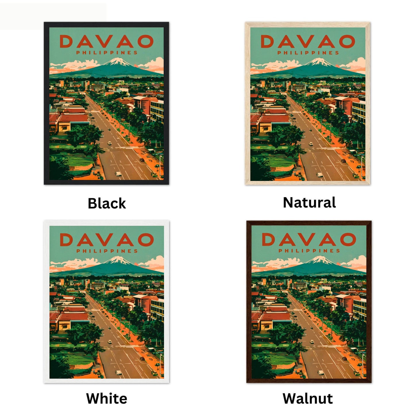 Davao Vintage Travel Poster - Timeless Tropical Escape