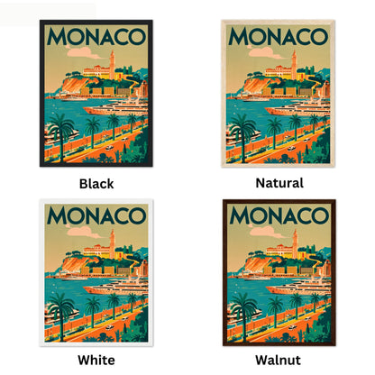 Monaco Vintage Travel Poster - Sea Side