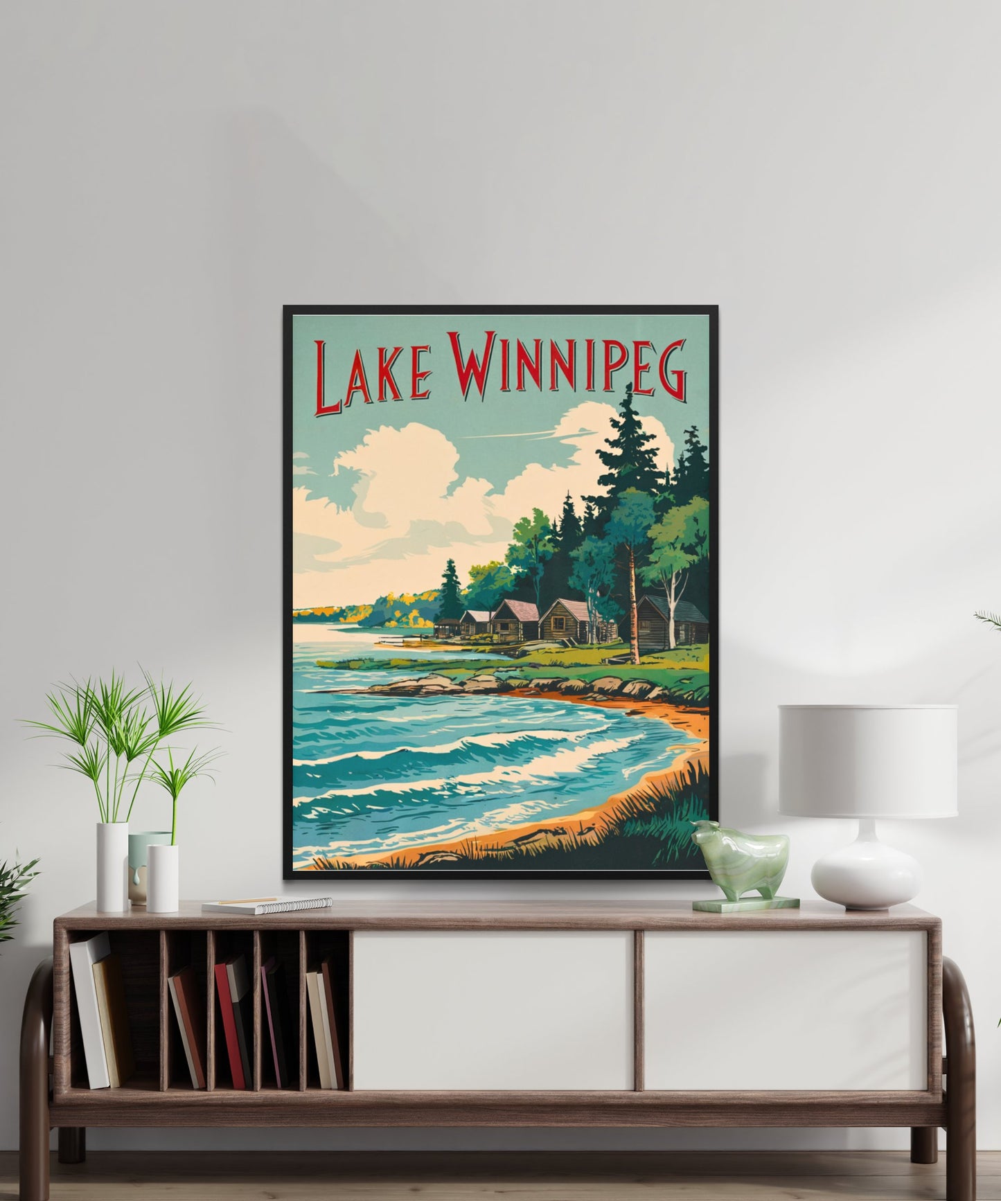 Lake Winnipeg Vintage Travel Poster - Expansive and Serene