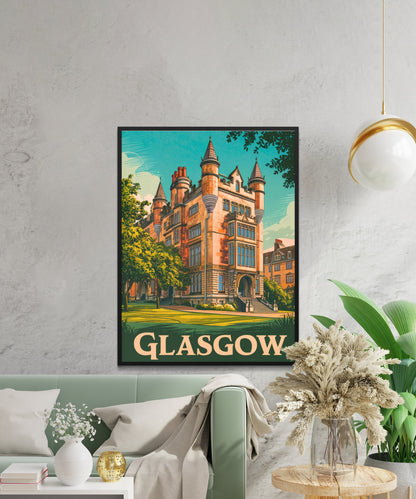 Glasgow Vintage Travel Poster - Art Scene