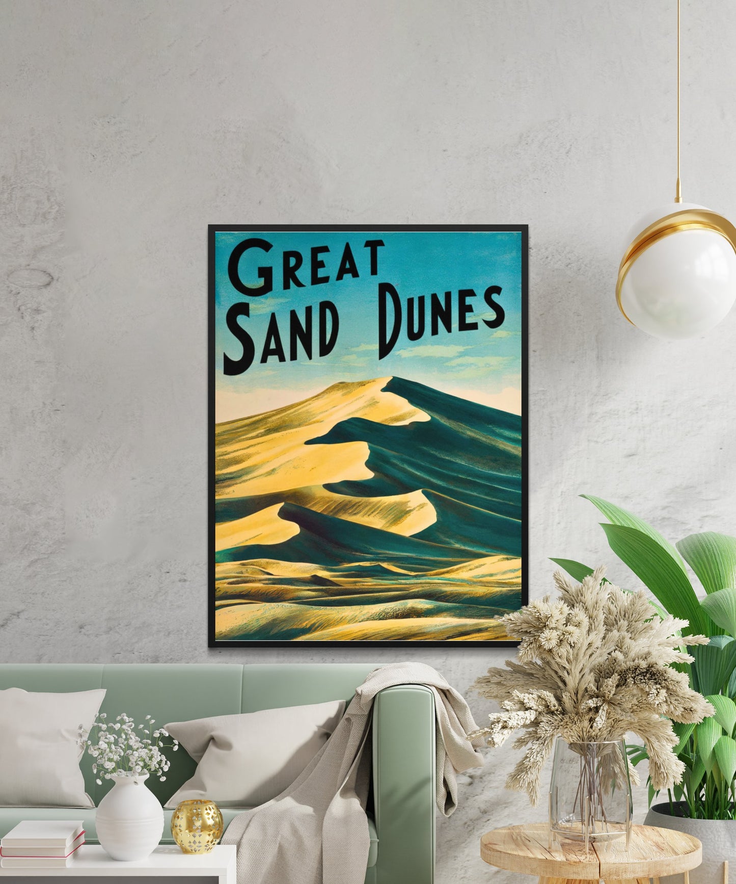 Great Sand Dunes Vintage Travel Poster