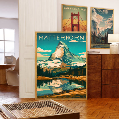 Matterhorn Vintage Travel Poster