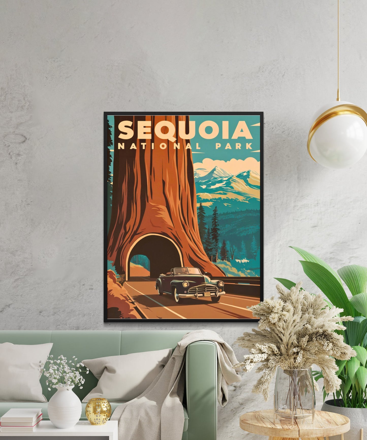 Sequoia National Park Vintage Travel Poster