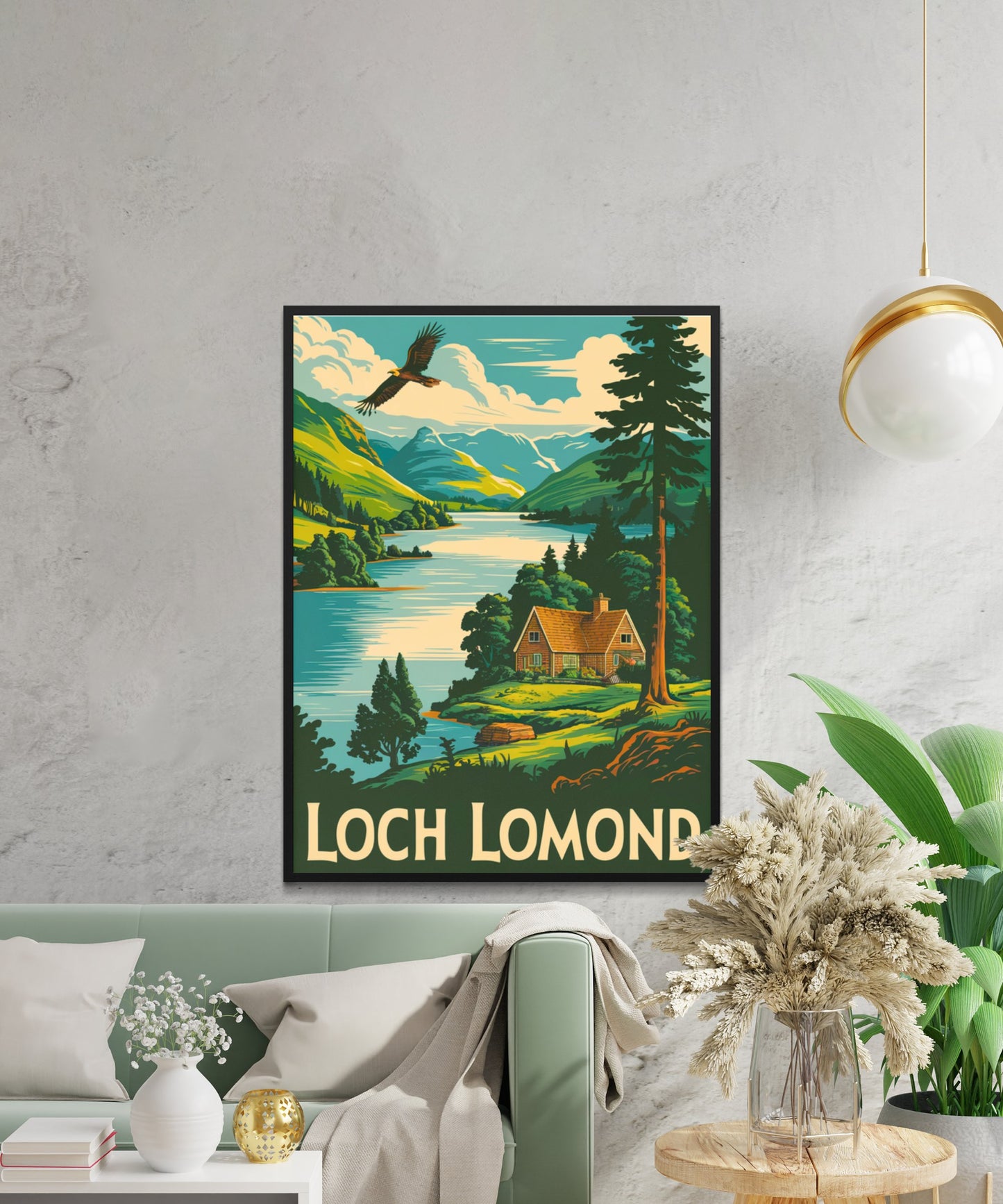 Loch Lomond Vintage Travel Poster - Pristine Lakes