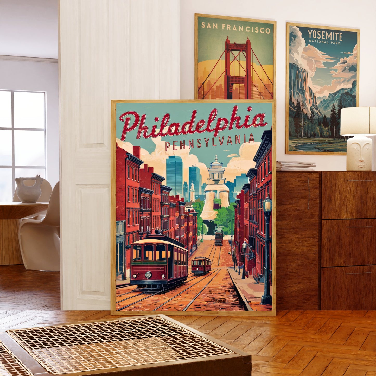 Philadelphia Vintage Travel Poster