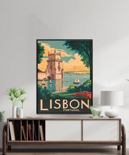 Lisbon Vintage Travel Poster - City of Explorers