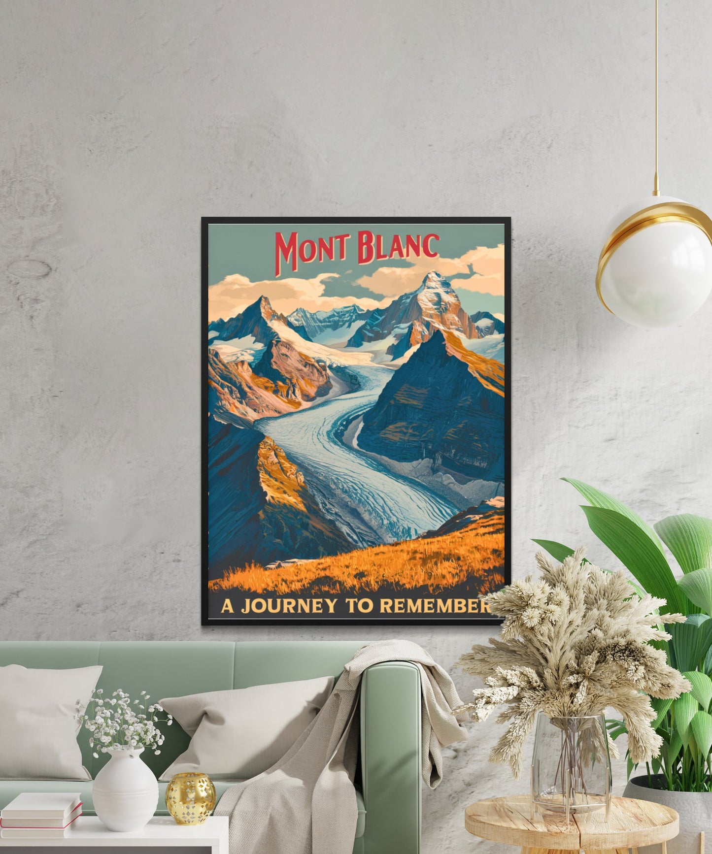 Mont Blanc Vintage Travel Poster