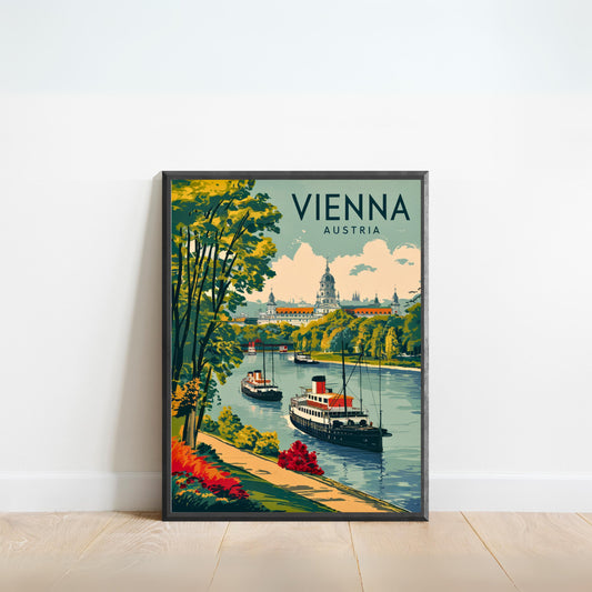 Vienna Vintage Travel Poster - Timeless Imperial Elegance