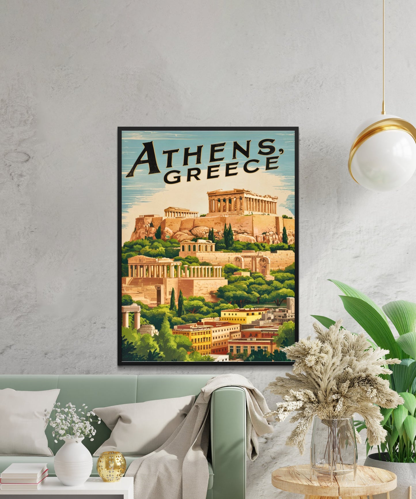 Athens Vintage Travel Poster- Gateway to Antiquity