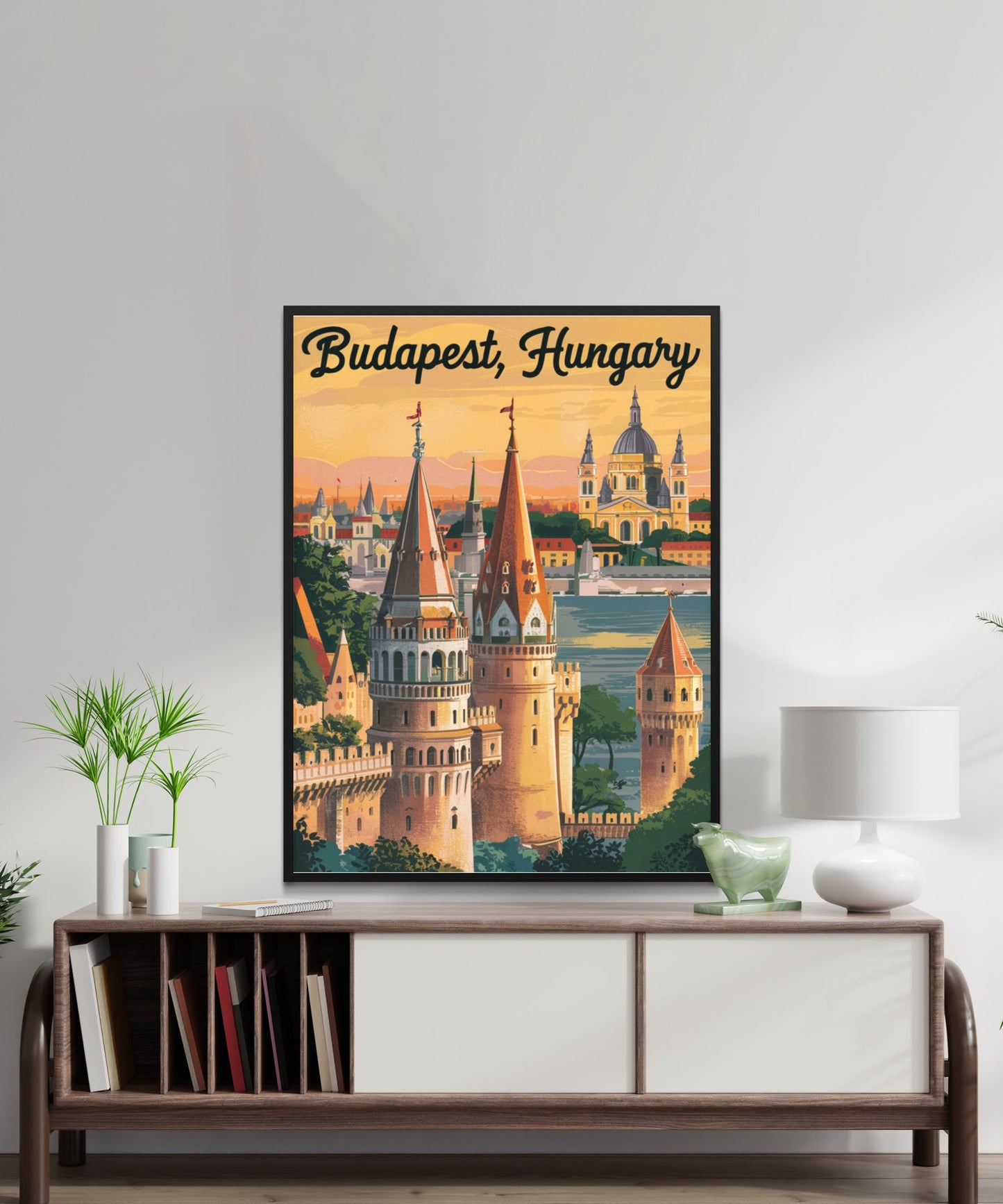 Budapest Vintage Travel Poster - Heart of Hungary