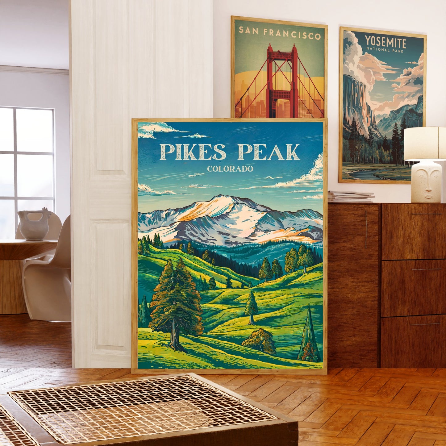 Pikes Peak Vintage Travel Poster