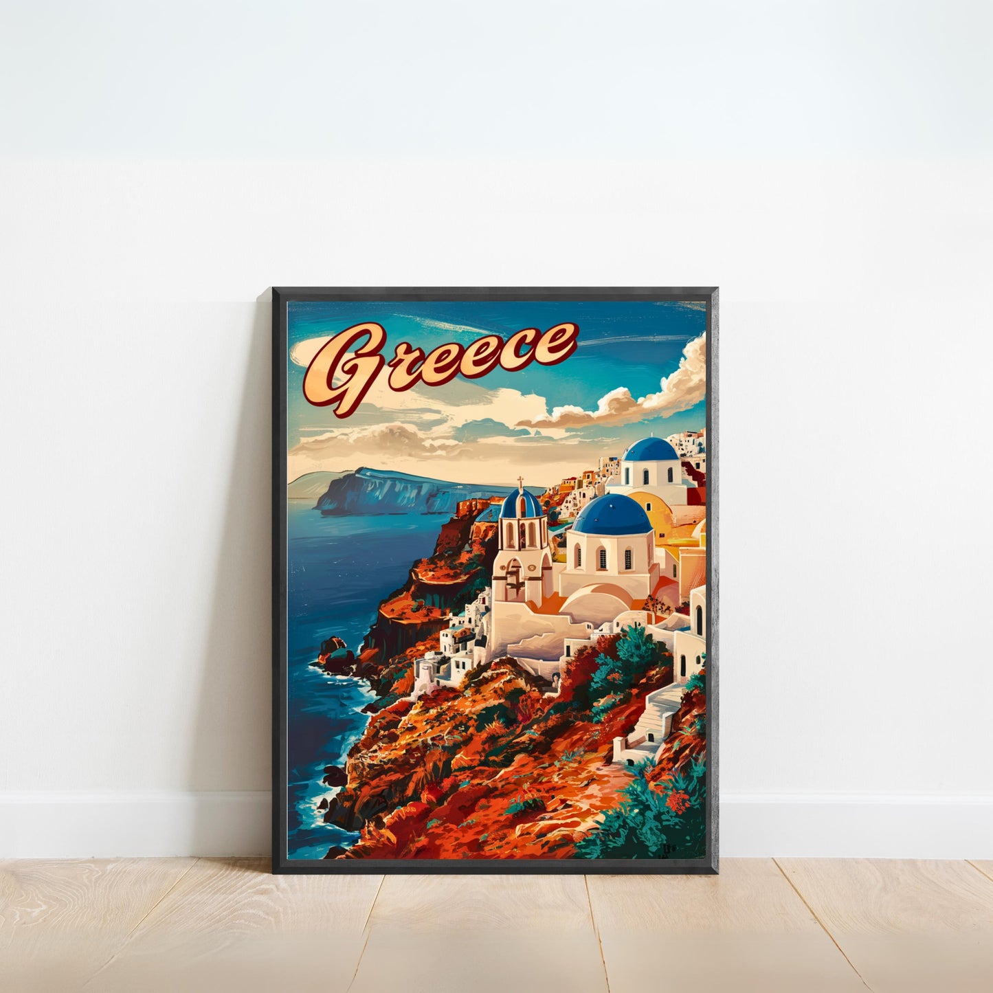 Greece Vintage Travel Poster - Islands of Myth