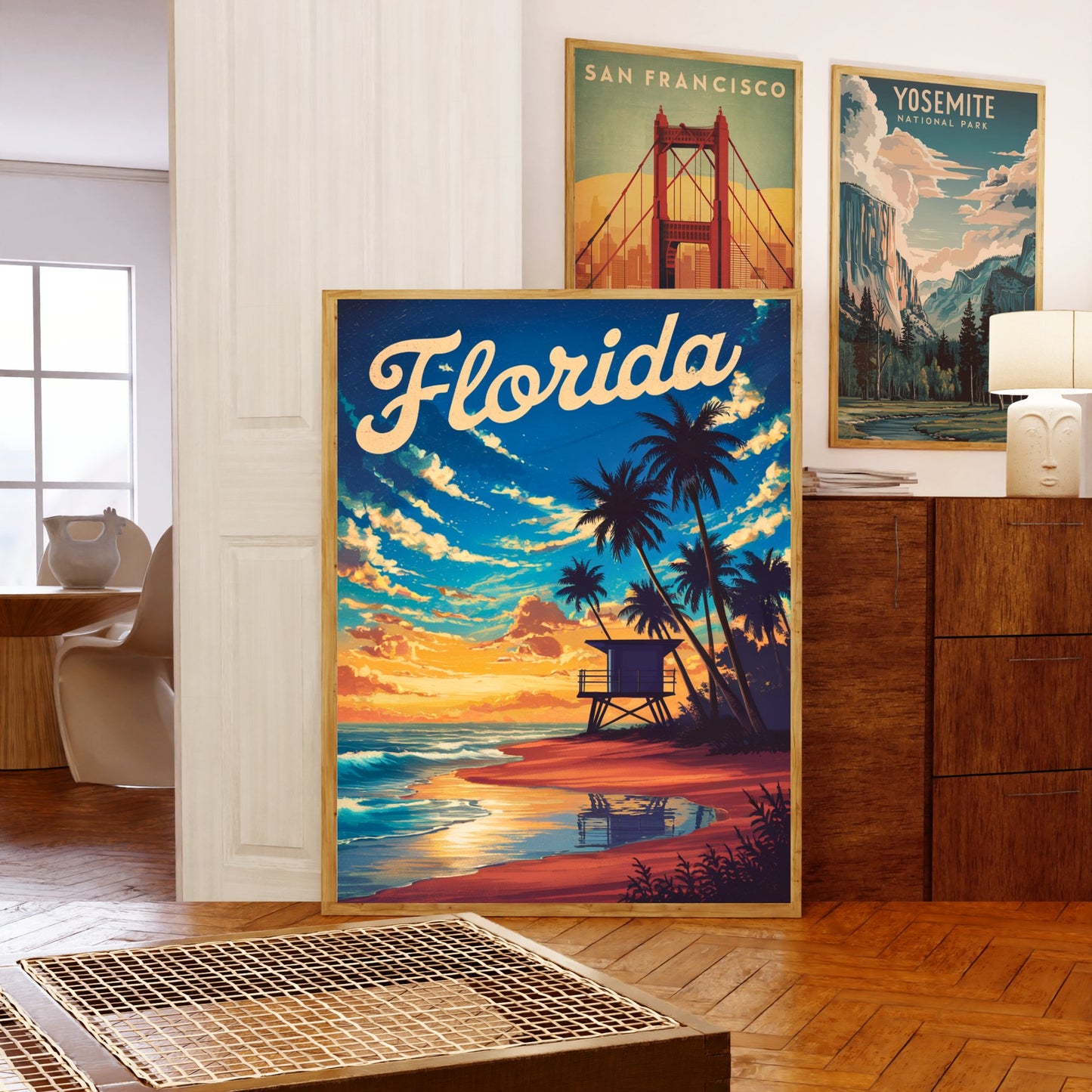 Florida Vintage Travel Poster - Retro Coastal Views