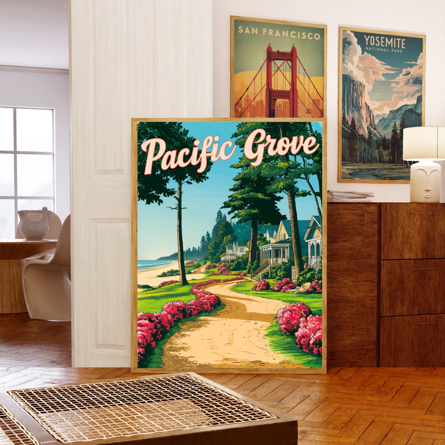 Pacific Grove Vintage Travel Poster