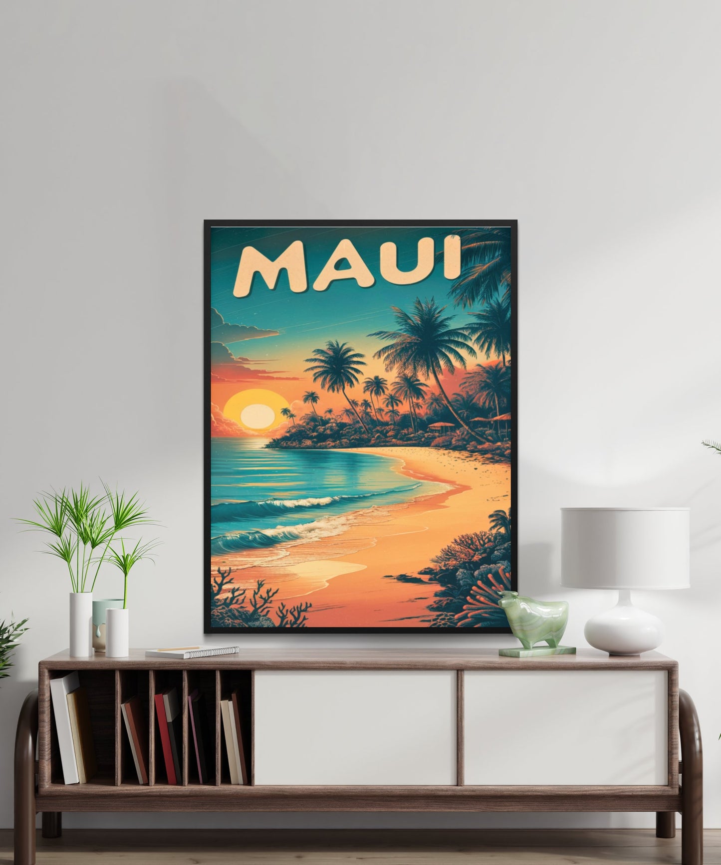 Maui Vintage Travel Poster - Tropical Paradise