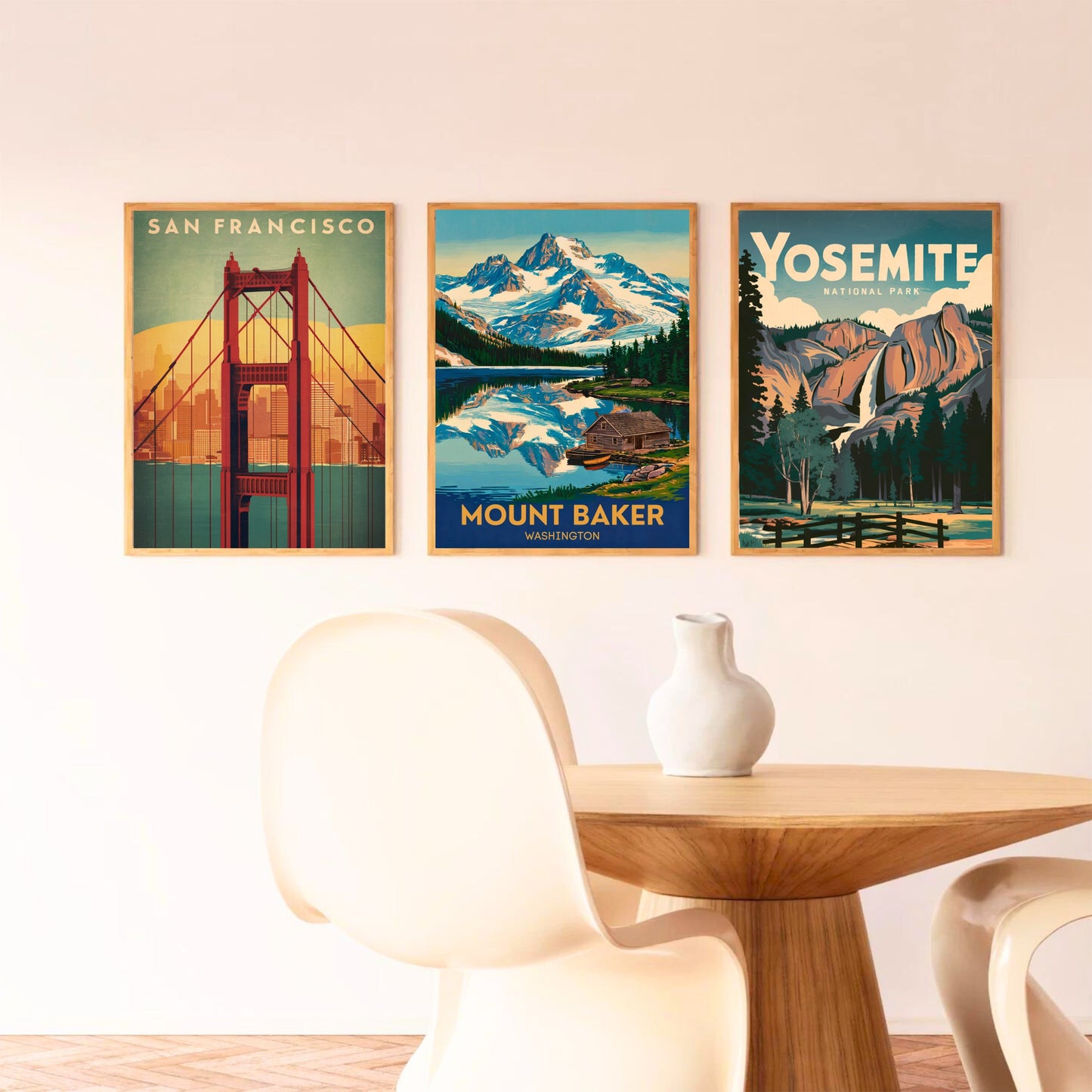 Mount Baker Vintage Travel Poster - Timeless Pacific Northwest Majesty