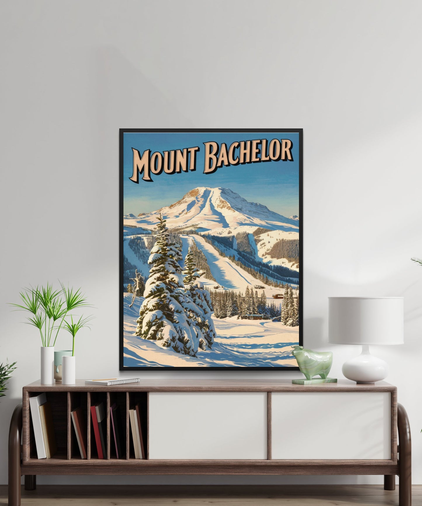 Mount Bachelor Vintage Travel Poster