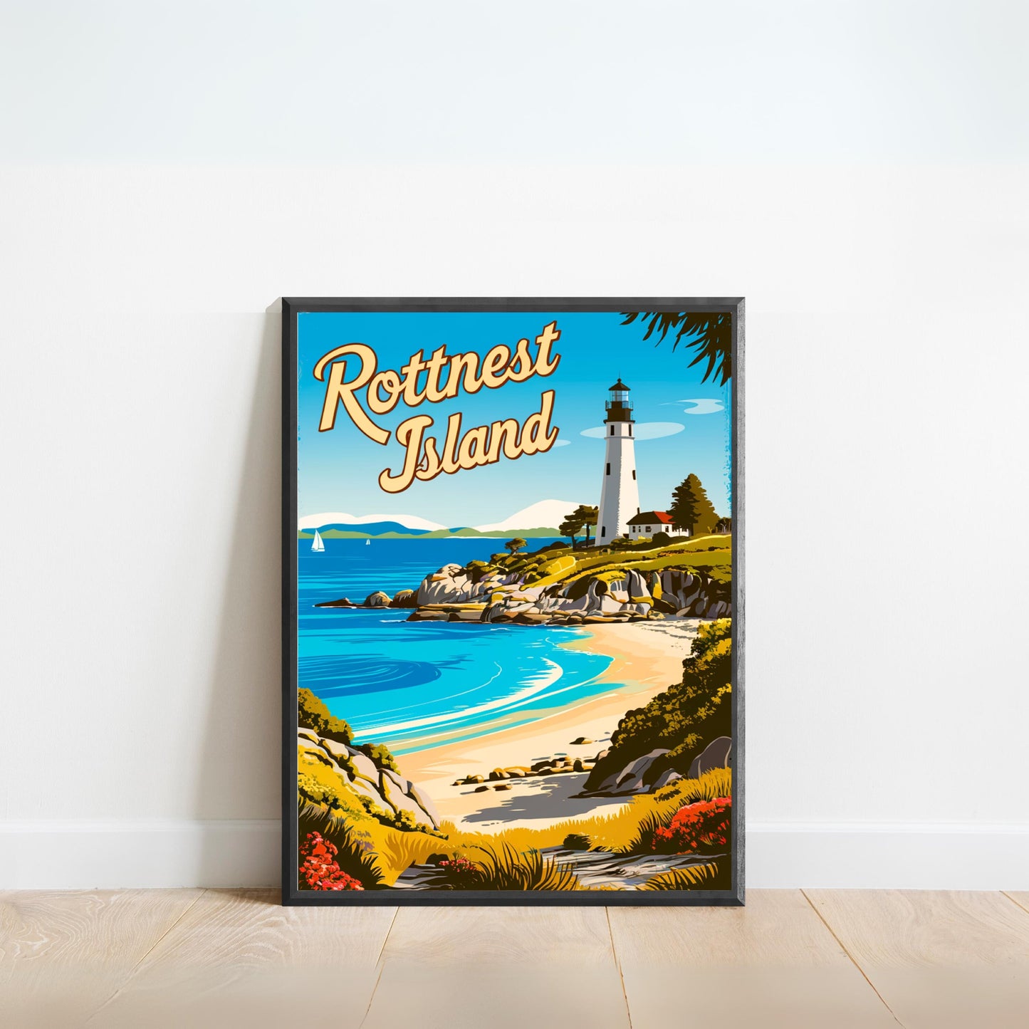 Rottnest Island Vintage Travel Poster - Serene Escape