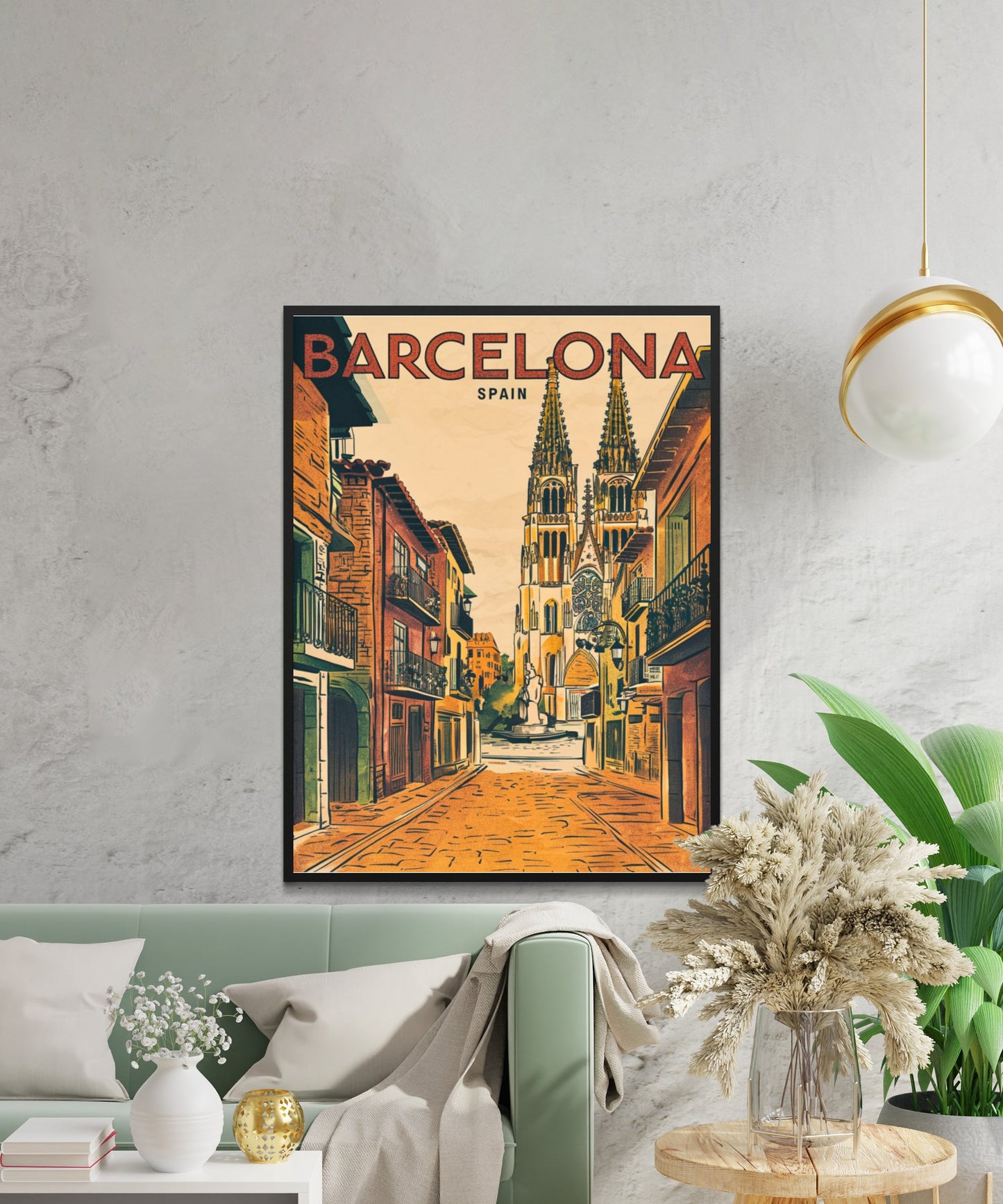 Barcelona Vintage Travel Poster  - City of Art and Culture