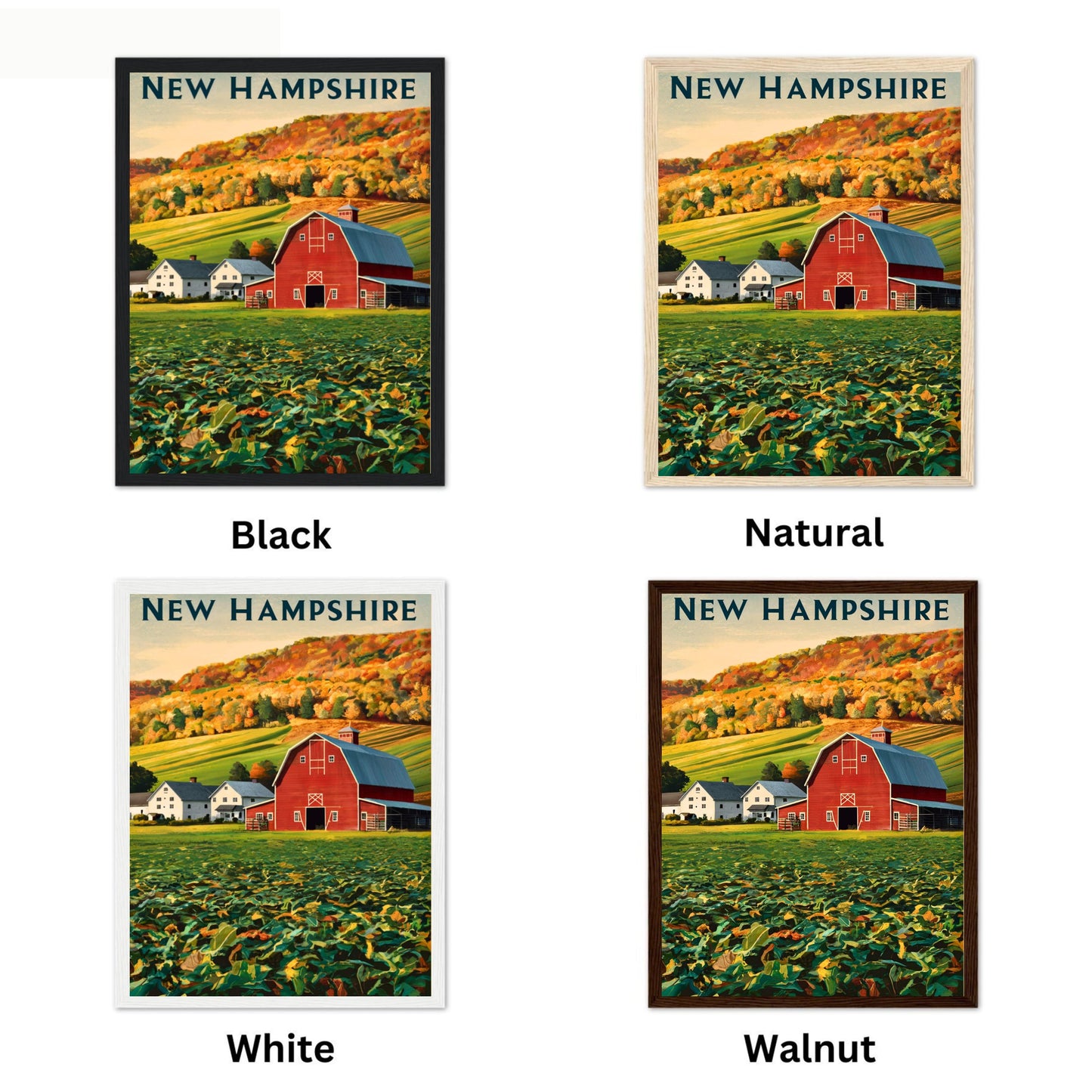 New Hampshire Vintage Travel Poster - Timeless New England Charm