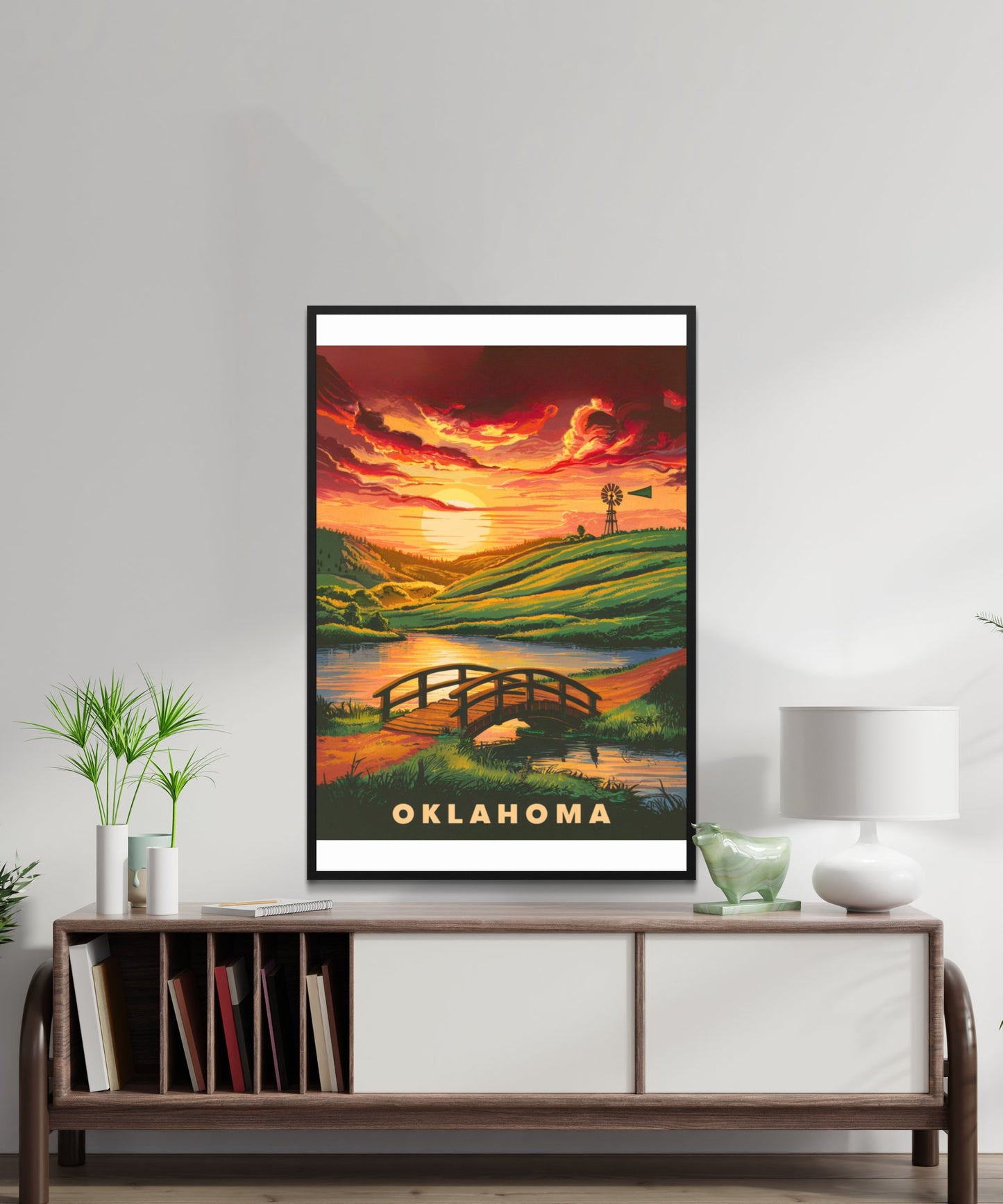 Oklahoma Vintage Travel Poster - Warm Summer