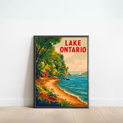 Lake Ontario Vintage Travel Poster