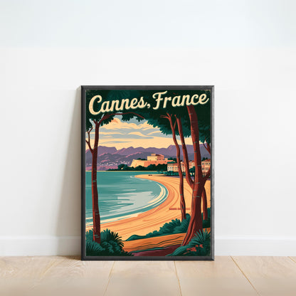 Cannes Vintage Travel Poster