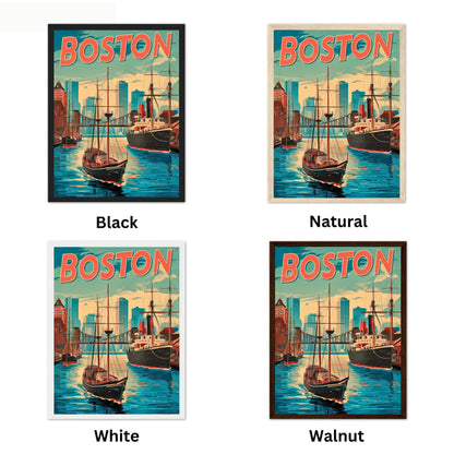 Boston Vintage Travel Poster - Colonial Heritage