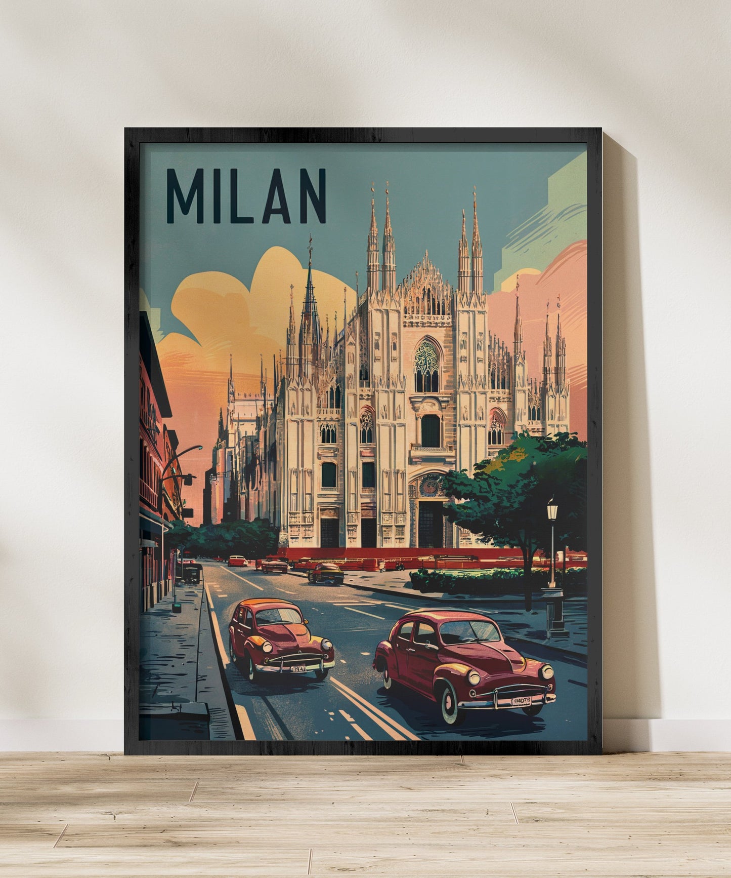 Milan Vintage Travel Poster