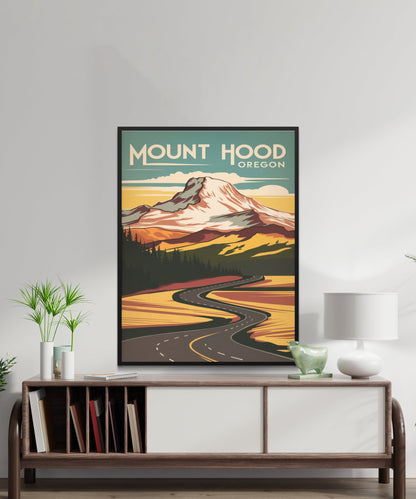 Mount Hood Vintage Travel Poster - Cascade Majesty