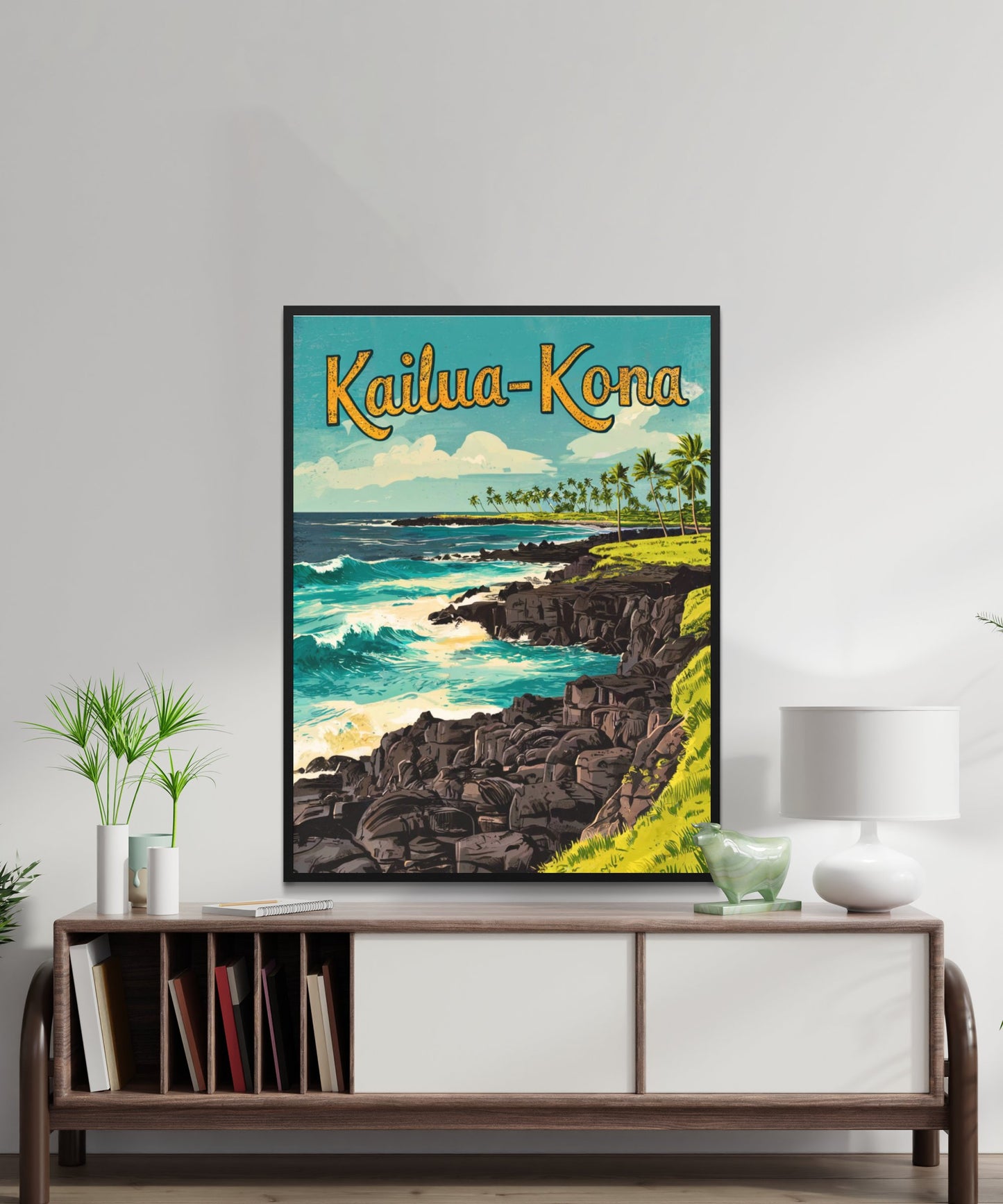 Kailua-Kona Vintage Travel Poster