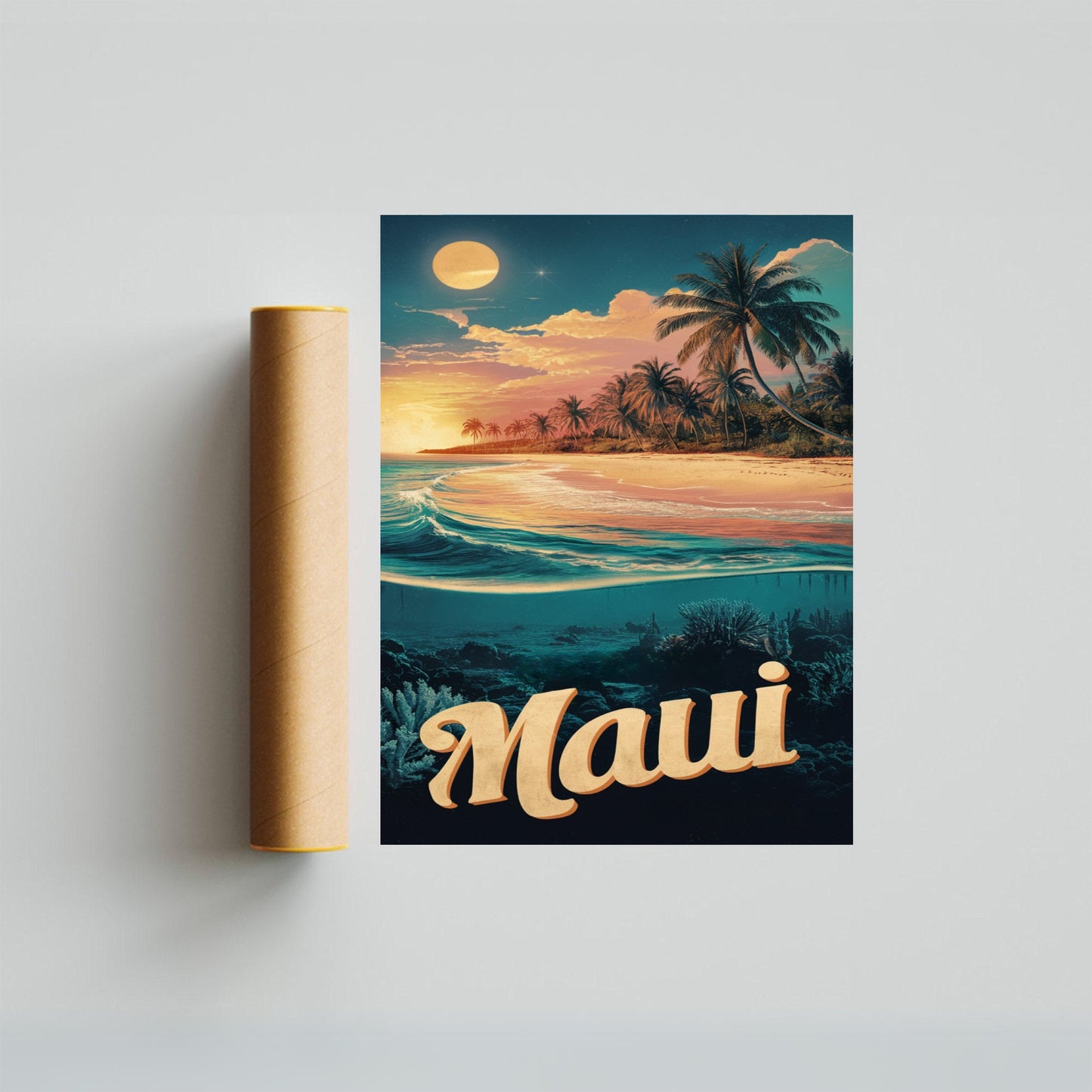 Maui Vintage Travel Poster