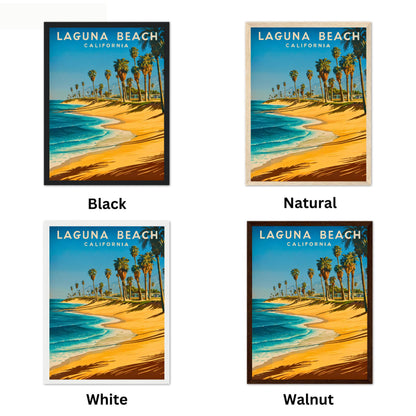 Laguna Beach Vintage Travel Poster