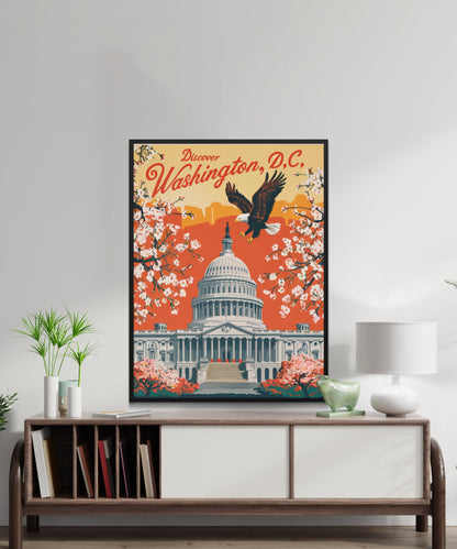 Washington D.C. Vintage Travel Poster - Timeless Capital Splendor