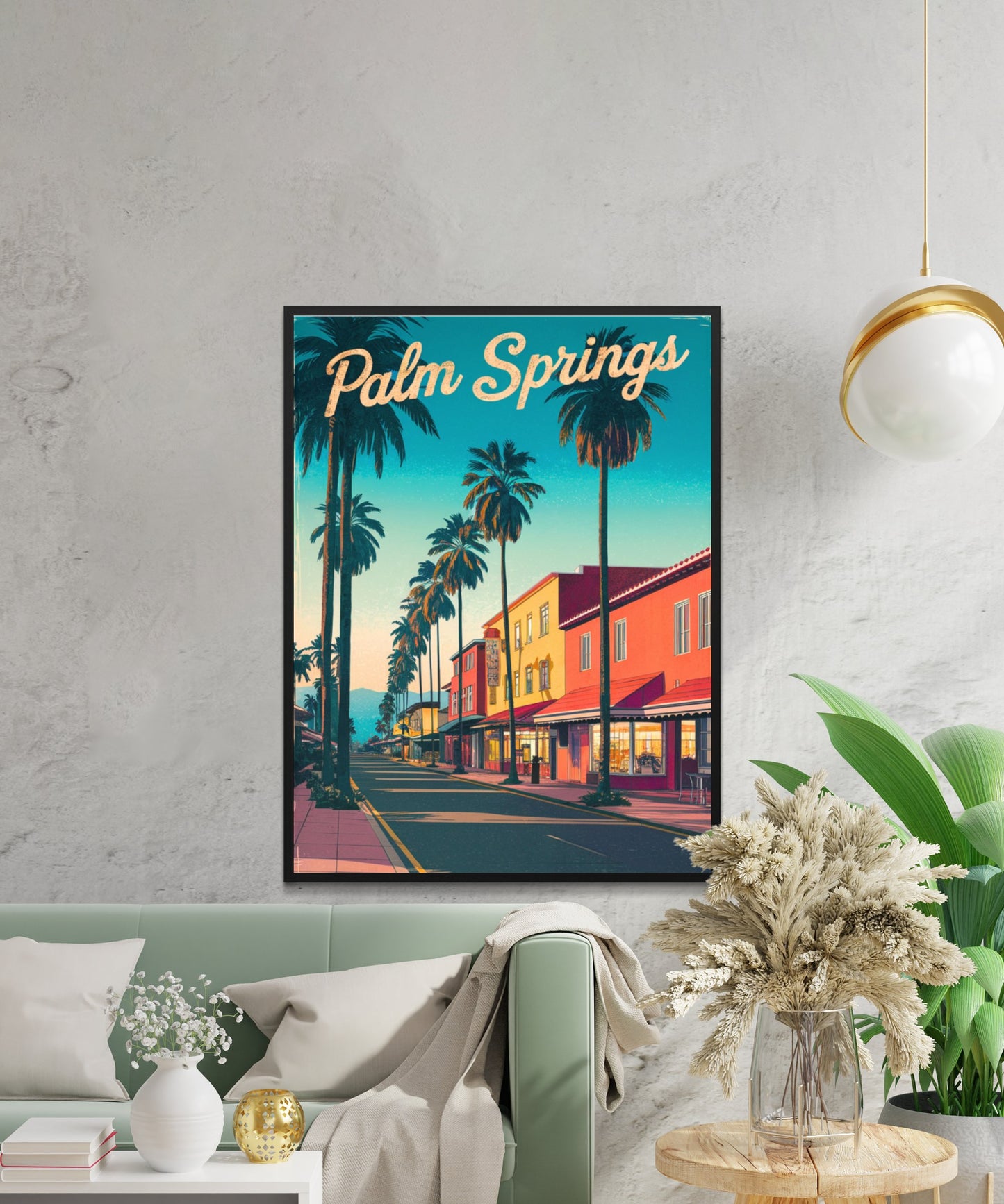 Palm Springs Vintage Travel Poster - Clear Waters