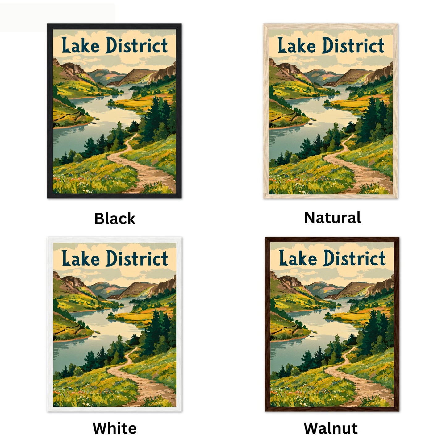 Lake District Vintage Travel Poster - Timeless English Tranquility