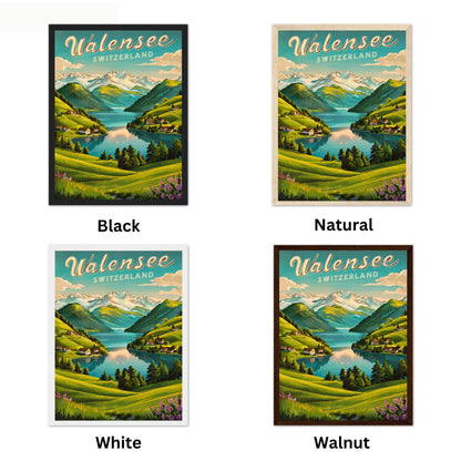 Walensee Vintage Travel Poster - Timeless Alpine Tranquility