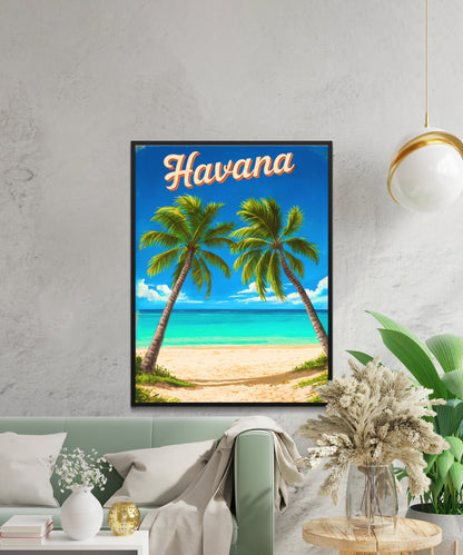 Havana Vintage Travel Poster - Timeless Charm