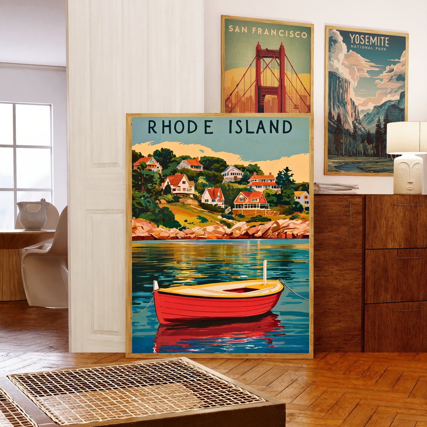 Rhode Island Vintage Travel Poster