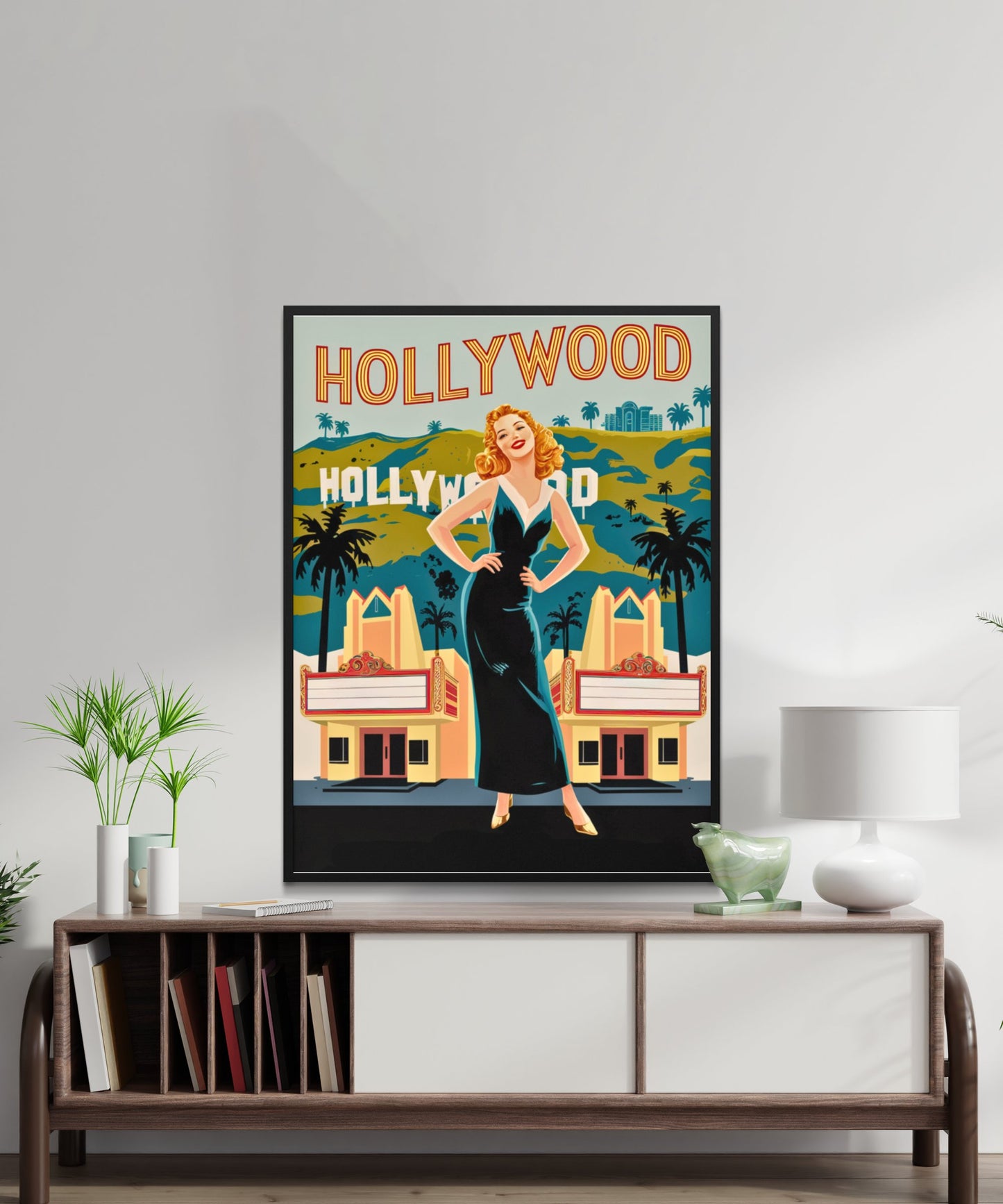 Hollywood Vintage Travel Poster