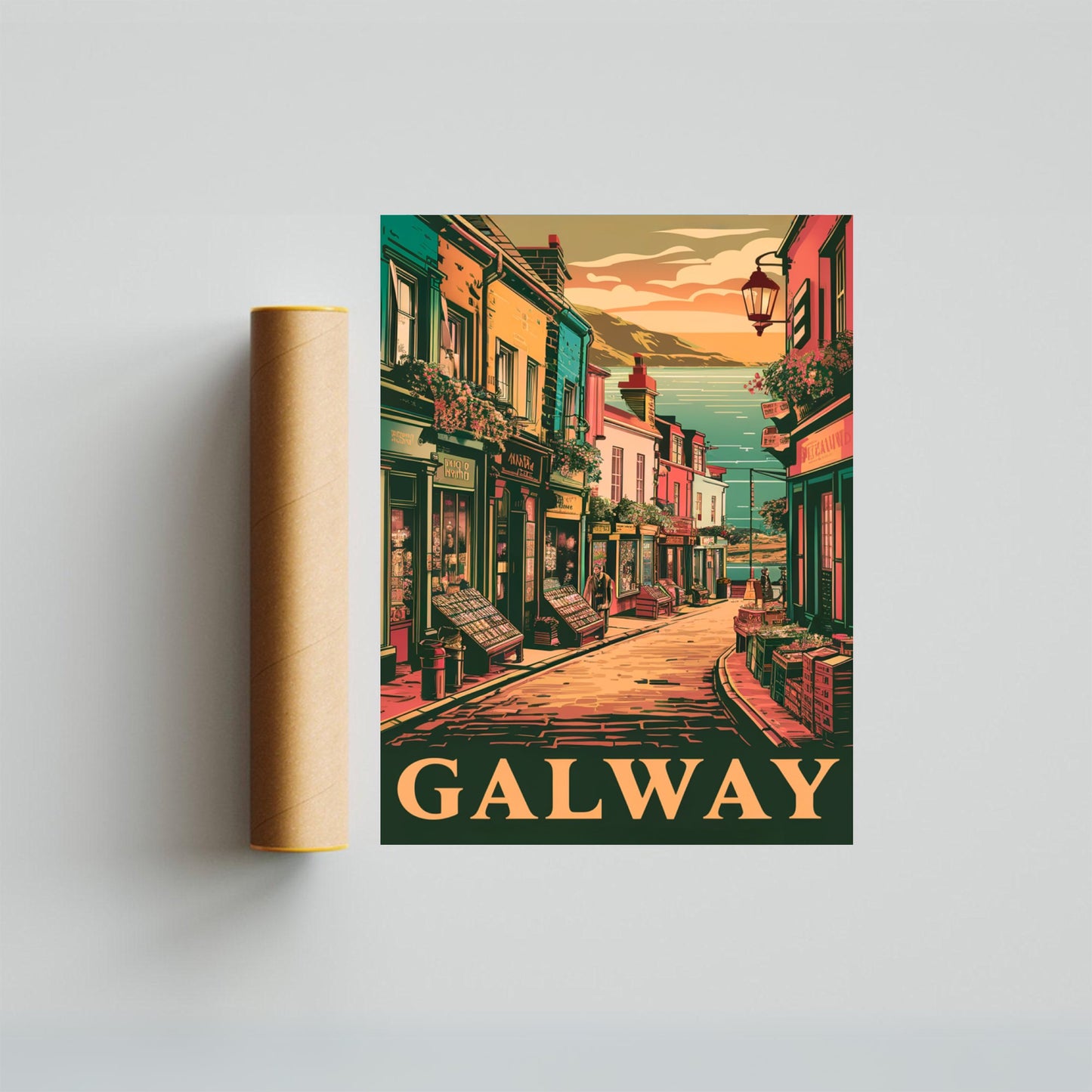 Galway Vintage Travel Poster - Coastal Charm