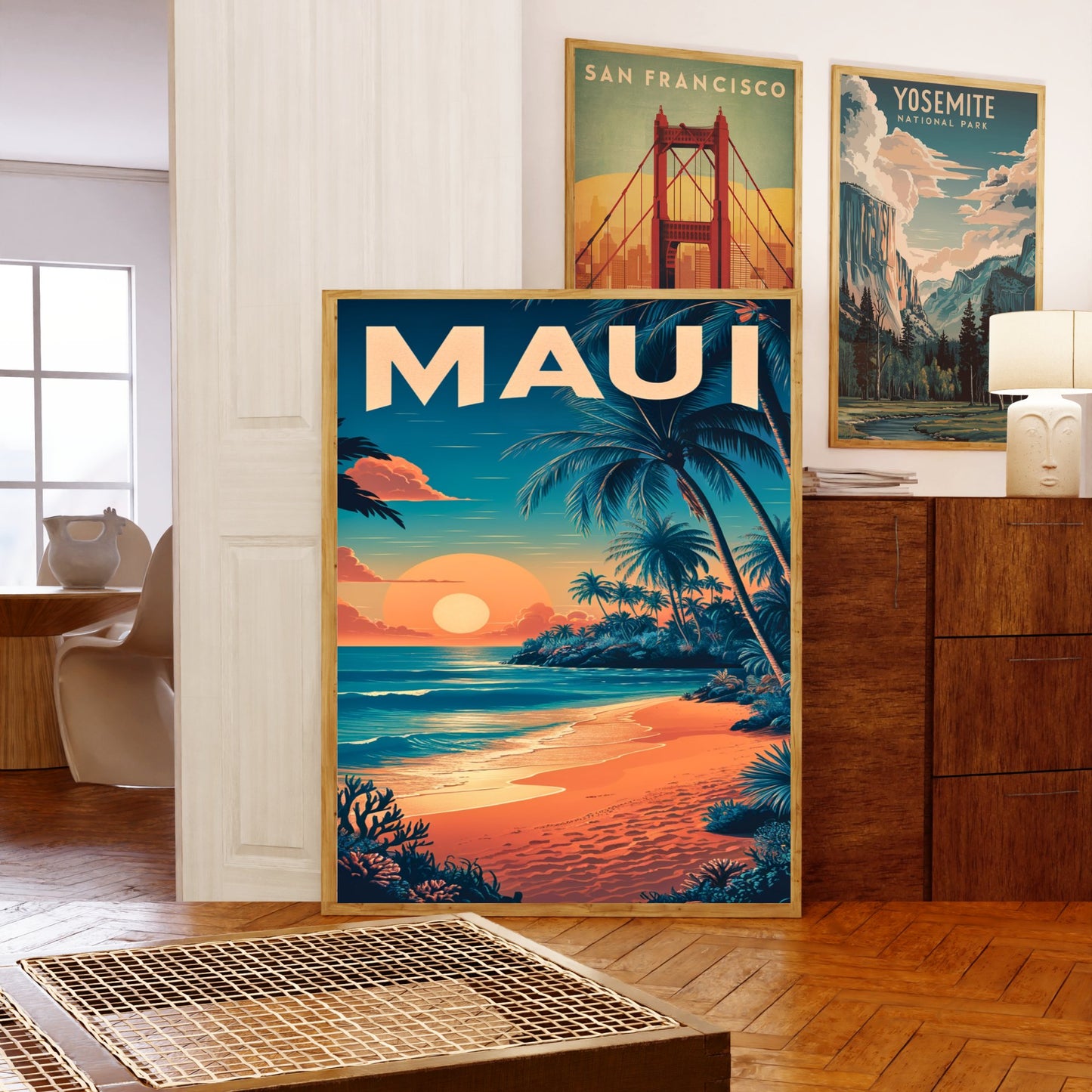 Maui Vintage Travel Poster - Aloha Island Charm