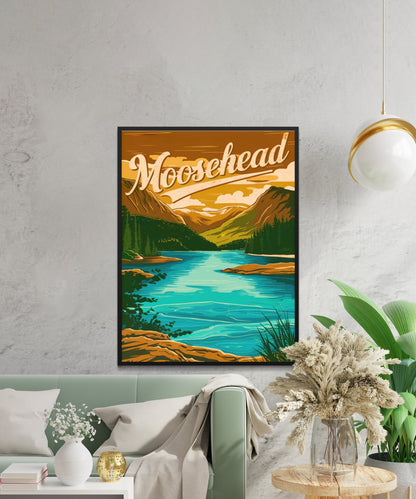 Moosehead Lake Vintage Travel Poster - Rugged Beauty